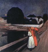 Edvard Munch girls on the jetty oil painting